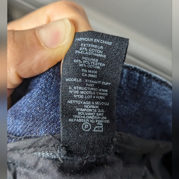 Theory Structured Denim Straight Cuff Pant - Picture 12 of 13